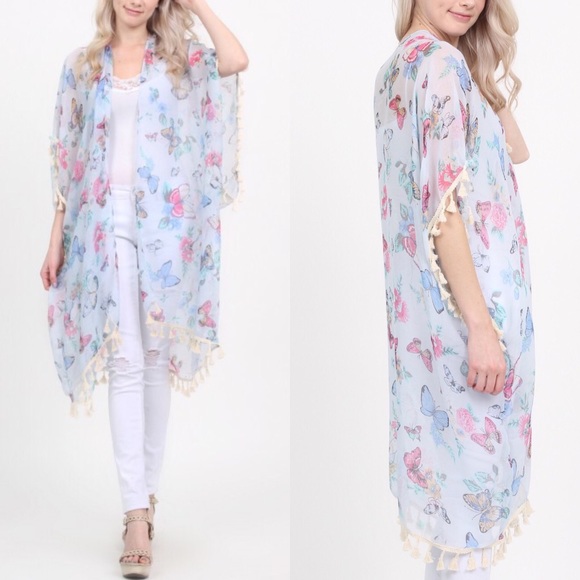 Accessories - Blue Butterfly Kimono